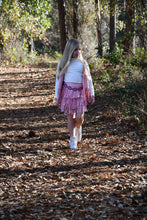 Load image into Gallery viewer, Fringe and Flirty Pink Suede Skirt
